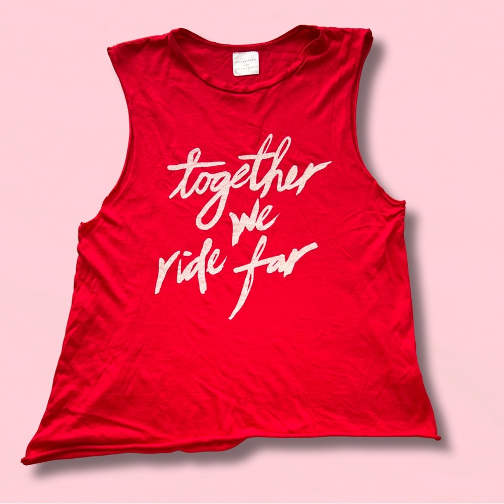 Peloton Red Graphic Muscle Tee